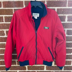Vintage LL Bean Red Three Season Jacket Size Medium Fisherman Core L.L. Bean